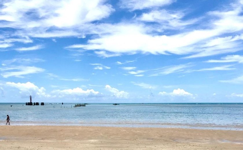 Previsão aponta tempo seco e sol entre nuvens no final de semana em Alagoas