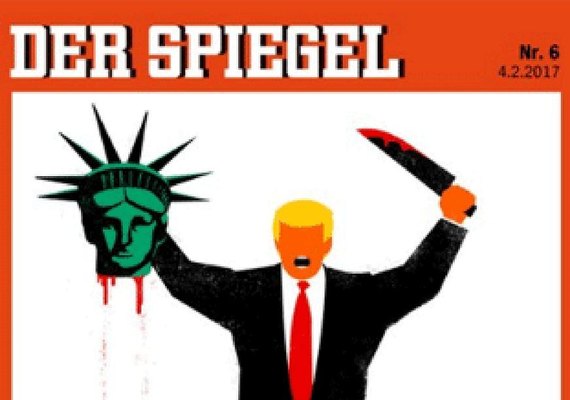 Revista publica capa que mostra Trump decapitando Estátua da Liberdade