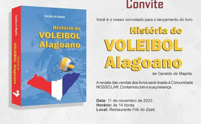 Saque, bloqueio e emoção: o legado do voleibol alagoano registrado em livro por Geraldo Majella