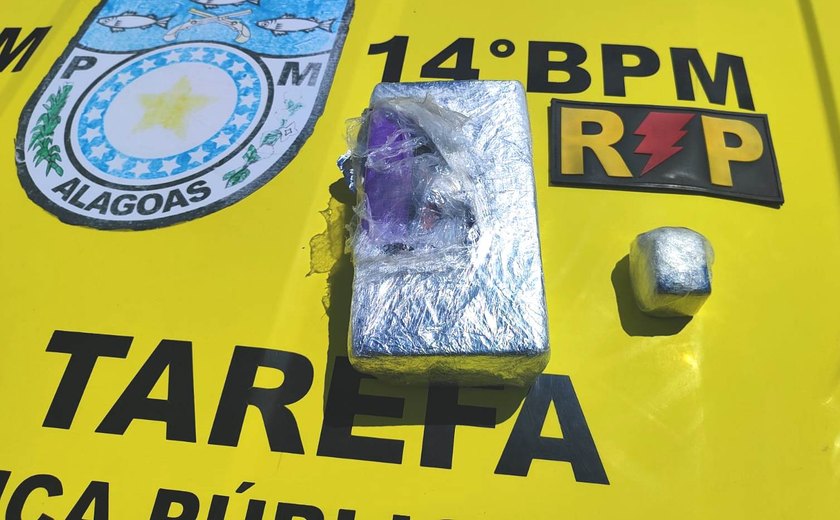 PM intercepta e prende suspeito de tráfico de drogas em Joaquim Gomes