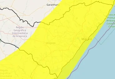 Maceió e outras 74 cidades alagoanas recebem novo aviso de chuvas