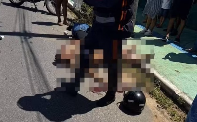 Tia e sobrinha morrem em acidente de moto após colisão com poste em Arapiraca