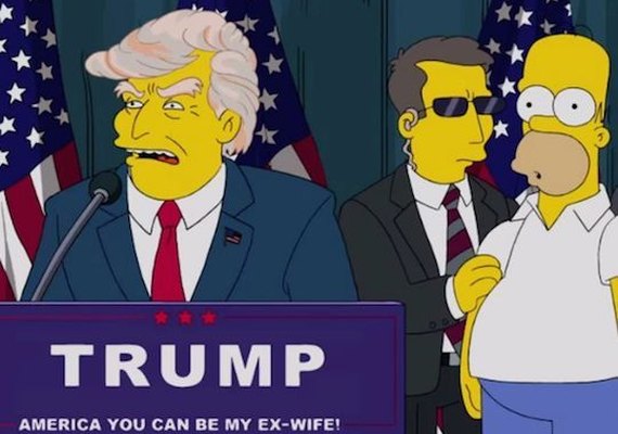 Episódio de 'Os Simpsons' 'antecipou' vitória de Donald Trump há 16 anos