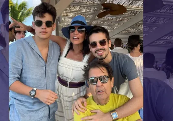 Apresentador Fausto Silva reaparece em foto rara com a família após anos difíceis de saúde