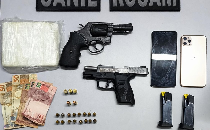 PM apreende seis armas de fogo em ações policiais em Arapiraca e Taquarana