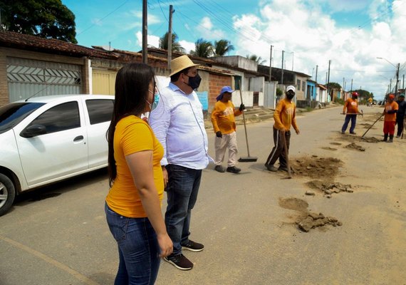 Depois das fortes chuvas Rio Largo inicia operação tapa-buraco em todo município