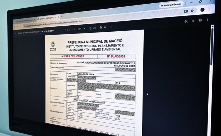 Alvarás de licenciamento autodeclaratório de obras podem ser emitidos em Maceió