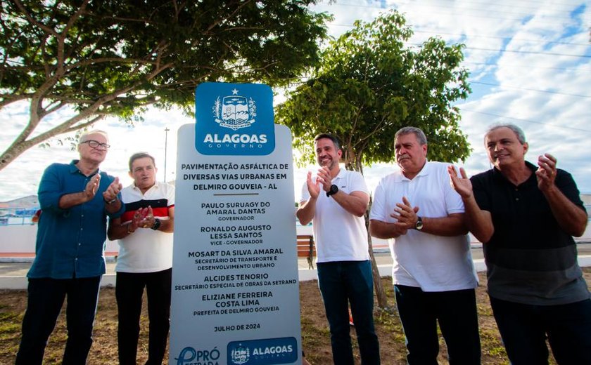 Paulo Dantas inaugura obras de pavimentação e anuncia o Mais Água AL