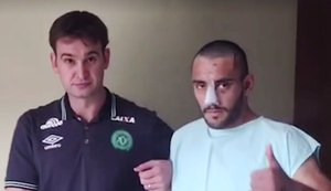 Alan Ruschel dá primeiros passos após queda de avião da Chape; veja vídeo