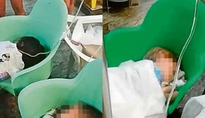 Cadeiras viram leitos para crianças no Hospital Infantil de Vitória