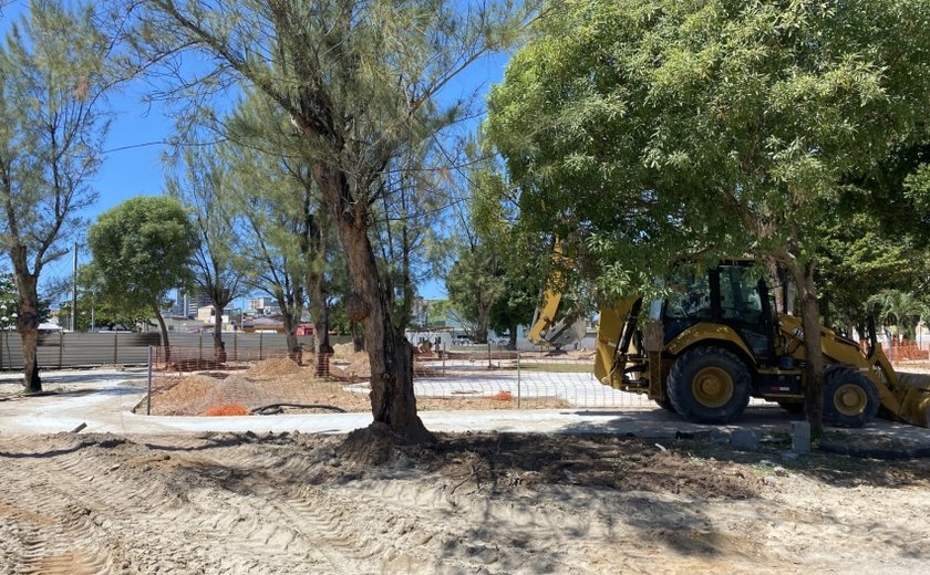 Obras de revitalização da Praça da Faculdade chegam a 70% de execução