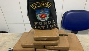 PM apreende mais de 10 quilos de maconha no Graciliano Ramos, em Maceió