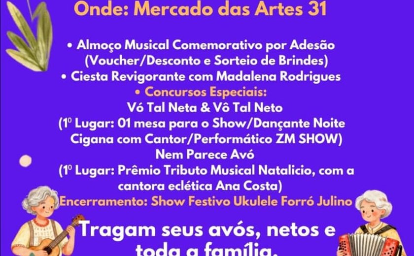 Domingão dos Avós promove tarde de celebração para toda a família em Maceió