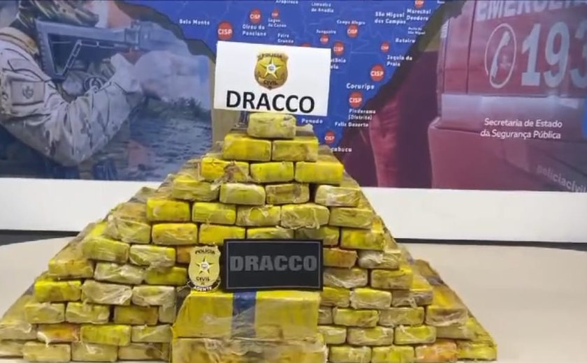 DRACCO apreende 77 kg de maconha, cujo valor é de aproximadamente R$ 300 mil