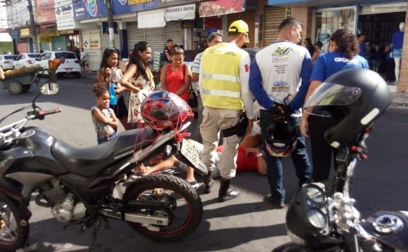 Ronda no Bairro presta socorro à vítima de acidente no Centro de Maceió