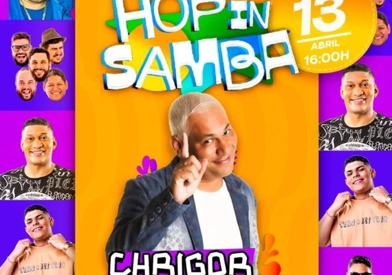 Cantor Chrigor é a atração do projeto Hop in Samba no próximo sábado