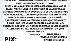 Crise: designer gráfica pede ajuda para comprar notebook e voltar a trabalhar