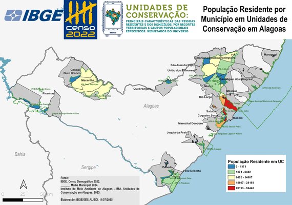 Censo 2022: quase 9% da população de AL vive em unidades de conservação