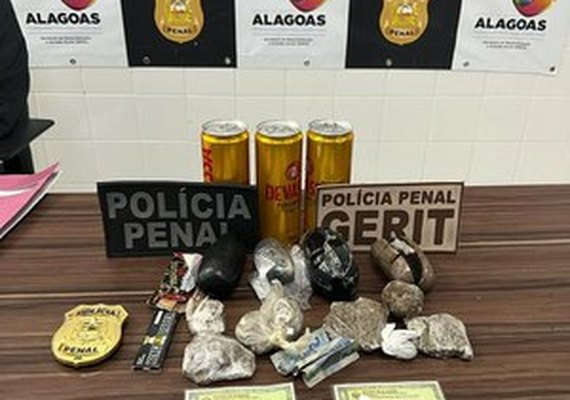 Mulher é presa pela Polícia Penal tentando entrar com drogas no sistema prisional