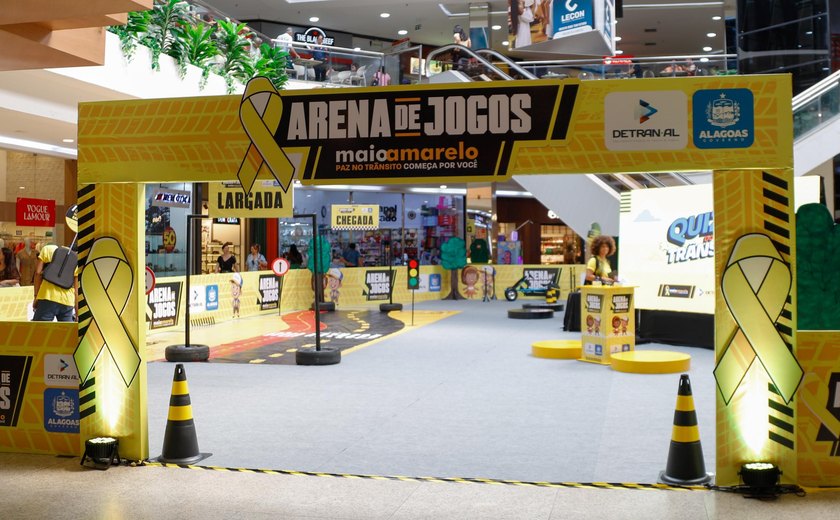 Maio Amarelo: Arena de Jogos leva atividades educativas sobre segurança no trânsito