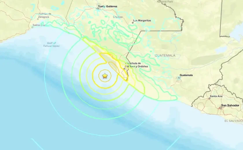 Terremoto de magnitude 7,4 atinge Puerto Madero, no México