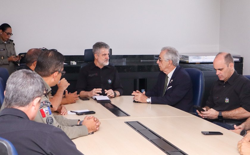 Presidente do TRE/AL realiza visita institucional à SSP com foco na segurança das Eleições 2026