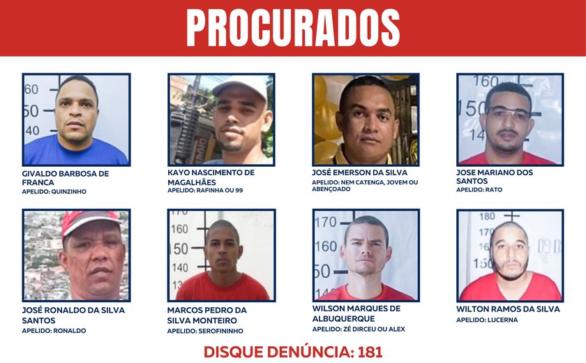 Segurança Pública intensifica buscas por traficantes que estão foragidos da Justiça