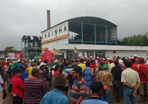 Movimentos fazem protesto nas terras da Usina Laginha