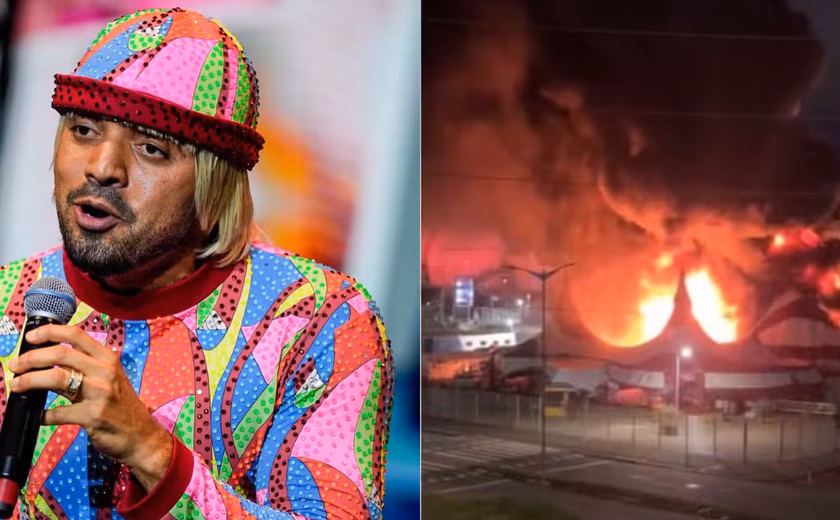 Circo do Tirullipa é atingido por incêndio e tem estrutura destruída