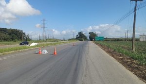 Motorista morre e passageiro fica ferido em acidente de trânsito na BR-104