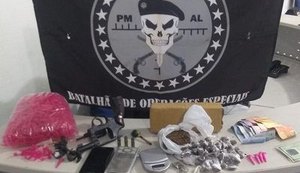 Bope apreende arma de fogo e drogas com jovem no Vale do Reginaldo