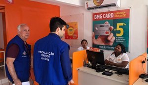 Procon Alagoas fiscaliza financeiras em São Miguel dos Campos