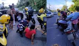 Motociclista de 70 anos é levado para UPA após se envolver em acidente