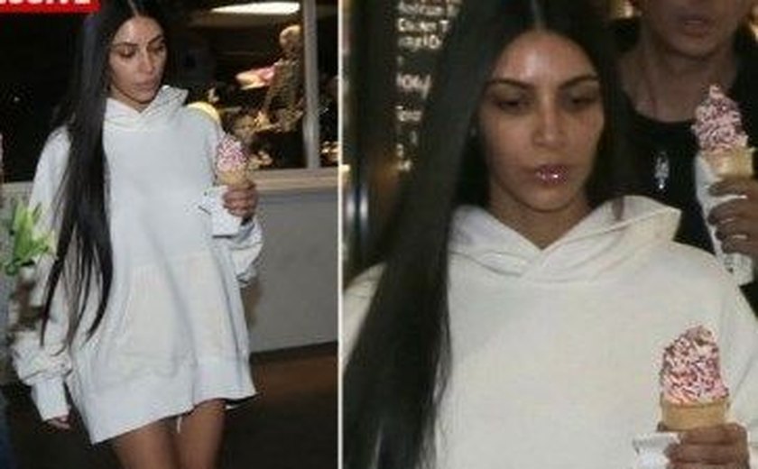 Abatida e sem make, Kim Kardashian é flagrada pela primeira vez após assalto