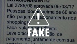 É falso que lei isenta idosos de pagar estacionamento em shoppings