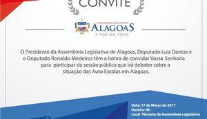 Sessão na ALE debate situação de autoescolas em Alagoas