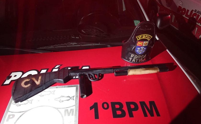 Denúncia anônima leva polícia a apreender espingarda artesanal na Vila Brejal