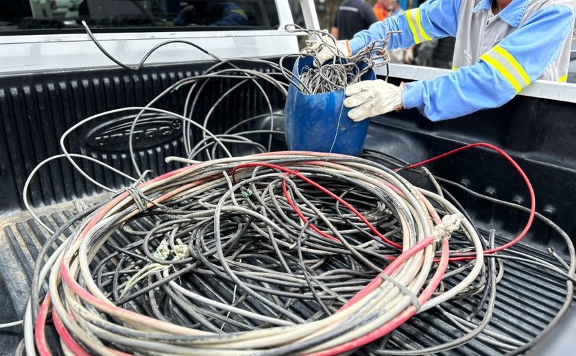 Mais de 49 kg de cabos de energia são apreendidos em Maceió