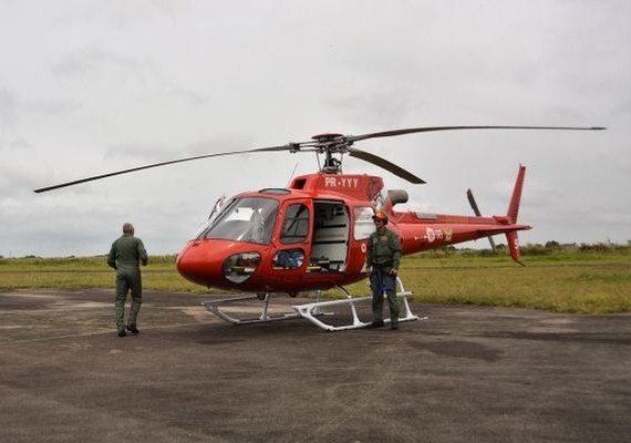 Serviço Aeromédico resgata vítima de queda de motocicleta