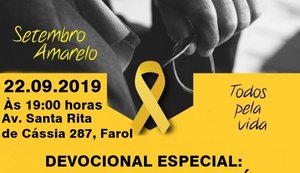 Evento para debater prevenção ao suicídio acontece domingo no Farol