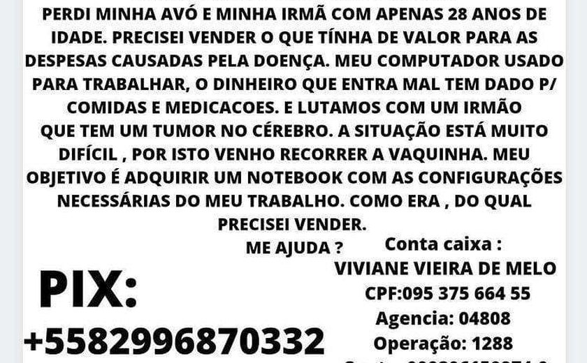 Crise: designer gráfica pede ajuda para comprar notebook e voltar a trabalhar