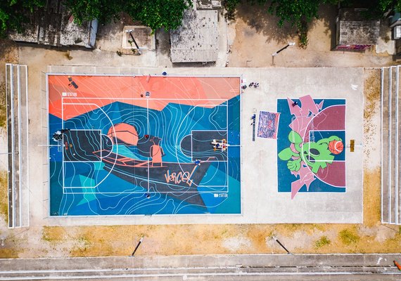 Prefeitura de Maceió e NBA entregam quadra de basquete no Vergel do Lago