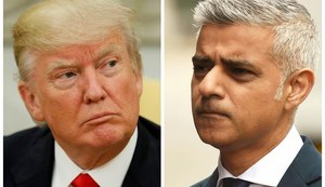 Defensores de Trump invadem evento e protestam contra prefeito de Londres