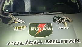 Casal é preso com armas de fogo durante abordagem da Rotam em Maceió