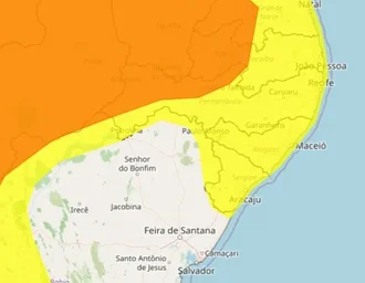 Inmet emite alerta amarelo de chuva para Maceió e mais 78 cidades de Alagoas neste domingo