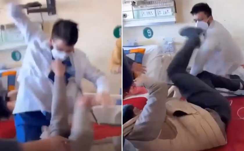 Médico espanca paciente internado em hospital indiano