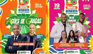 Barra de Santo Antônio celebra 66 anos com fé, tradição, música e uma grande programação