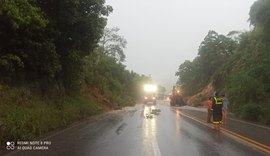 PRF/AL registra vários pontos de alagamentos e queda de árvores nas BRs alagoanas