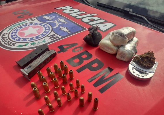 4º BPM apreende drogas e munições em Maceió