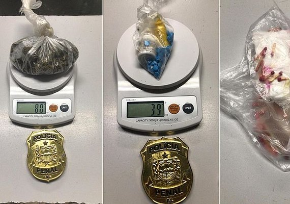 Reeducando tenta entrar com drogas em cela de presídio e é interceptado